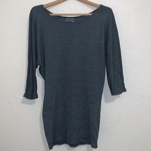 Michael Stars Vintage Gray Shine Tunic/Mini Dress